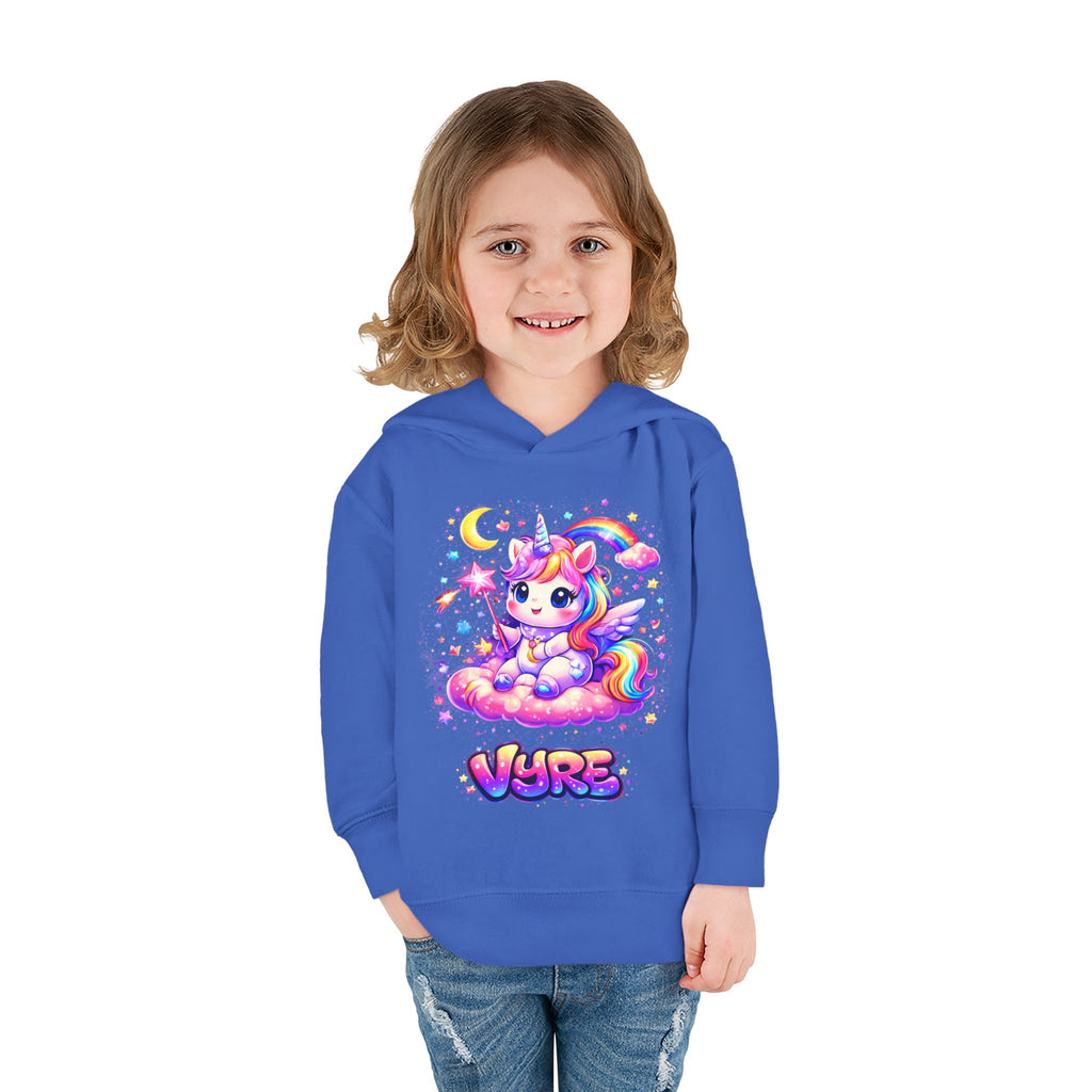 Cute Rainbow Unicorn Toddler Hoodie — "Vore" Graphic Pullover