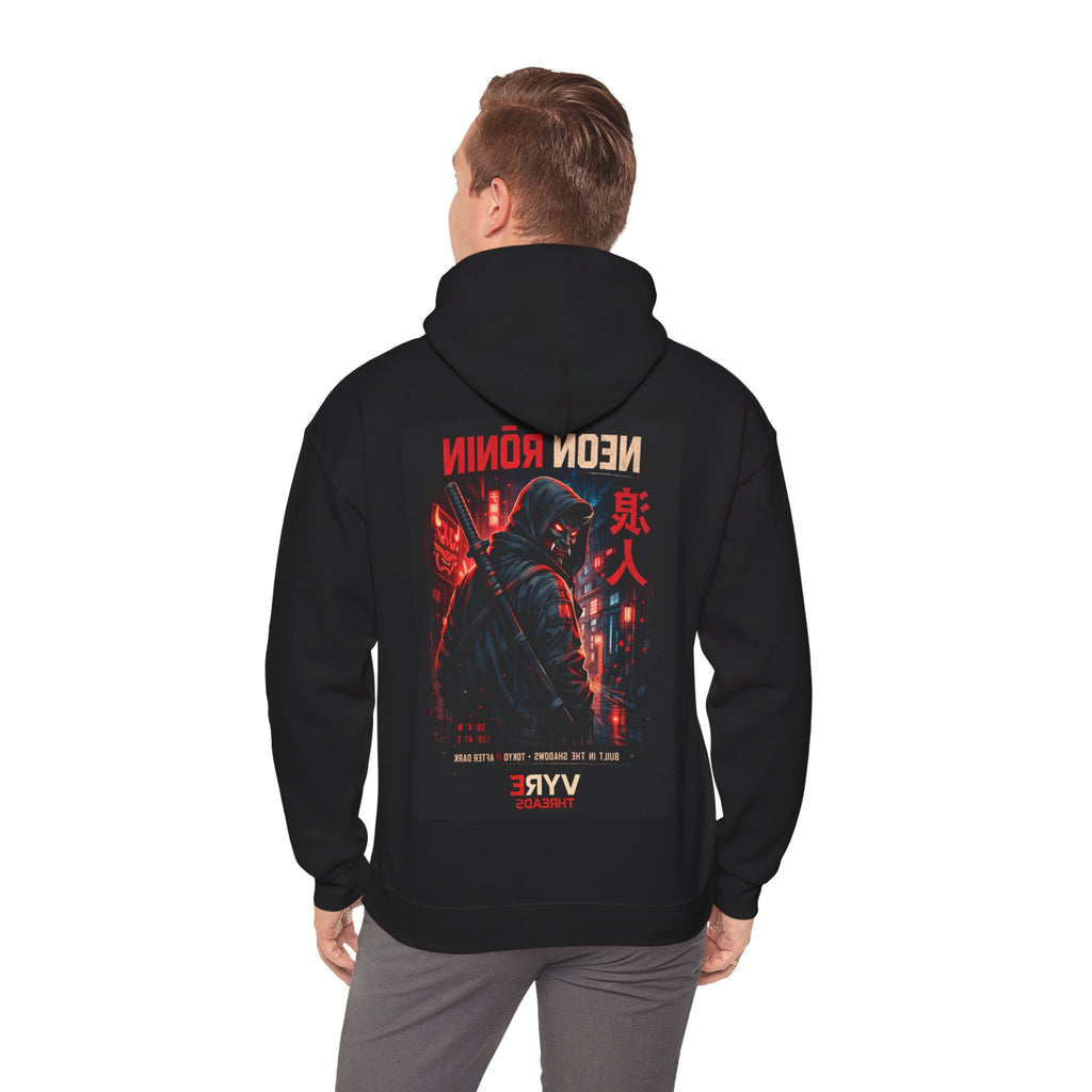 Hoodie — 'Neon Ronin' Cyberpunk Samurai Graphic Hoodie