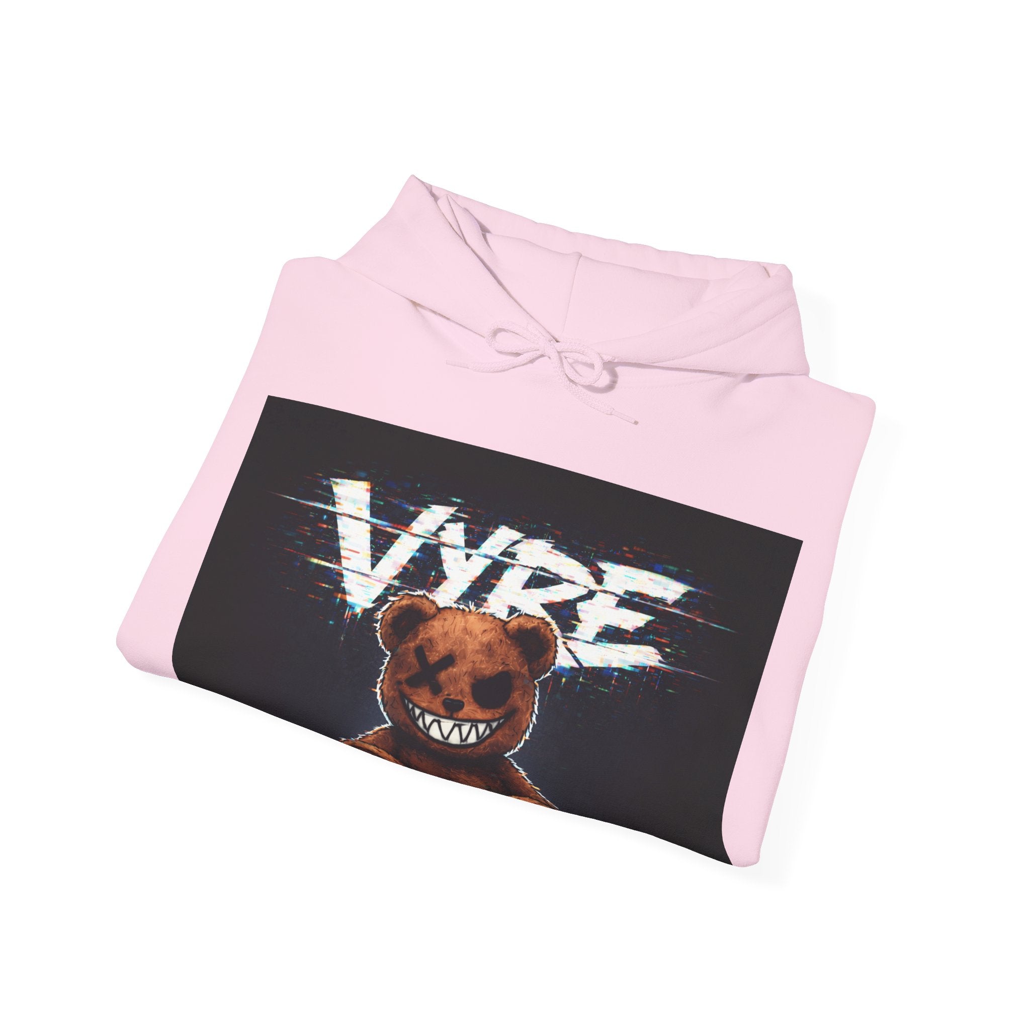 Psychotic Teddy Glitch Hoodie — Vyre Glitched Hype Sweatshirt
