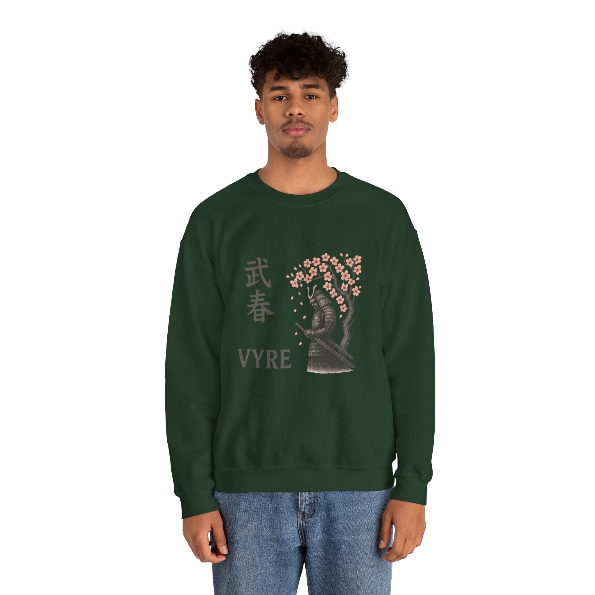 Samurai Cherry Blossom Sweatshirt – VYRE Graphic Crewneck