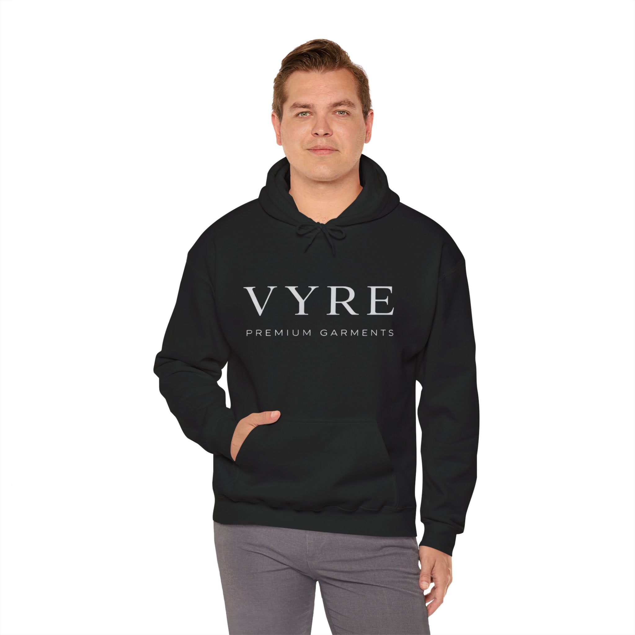 VYRE Premium Garments Hoodie — Minimal Luxury Black Pullover