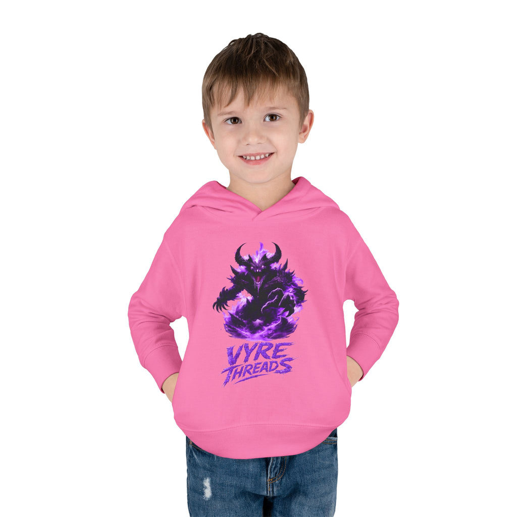 Toddler Hoodie — Purple Shadow Monster 'Vyre Threads' Graphic Pullover