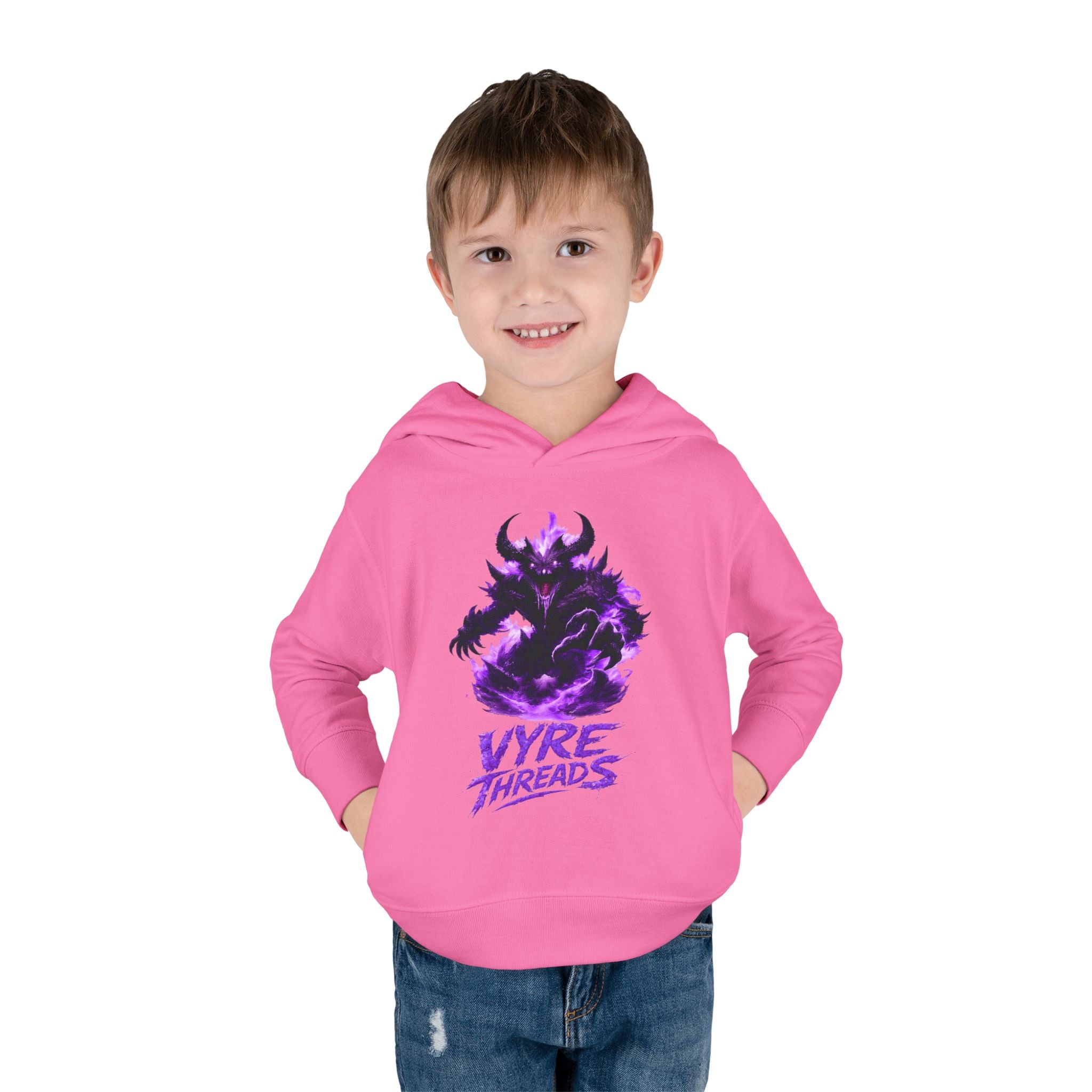 Toddler Hoodie — Purple Shadow Monster 'Vyre Threads' Graphic Pullover
