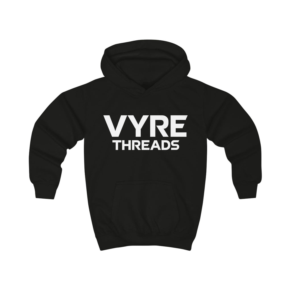 Kids Hoodie — VYRE THREADS Logo Pullover (Youth Black Hoodie)