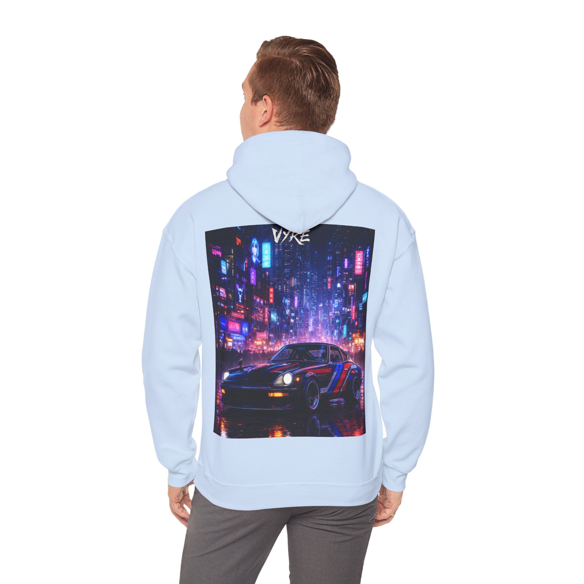 VYRE Cybercity Retro Hoodie — Hype Streetwear Cyberpunk Pullover