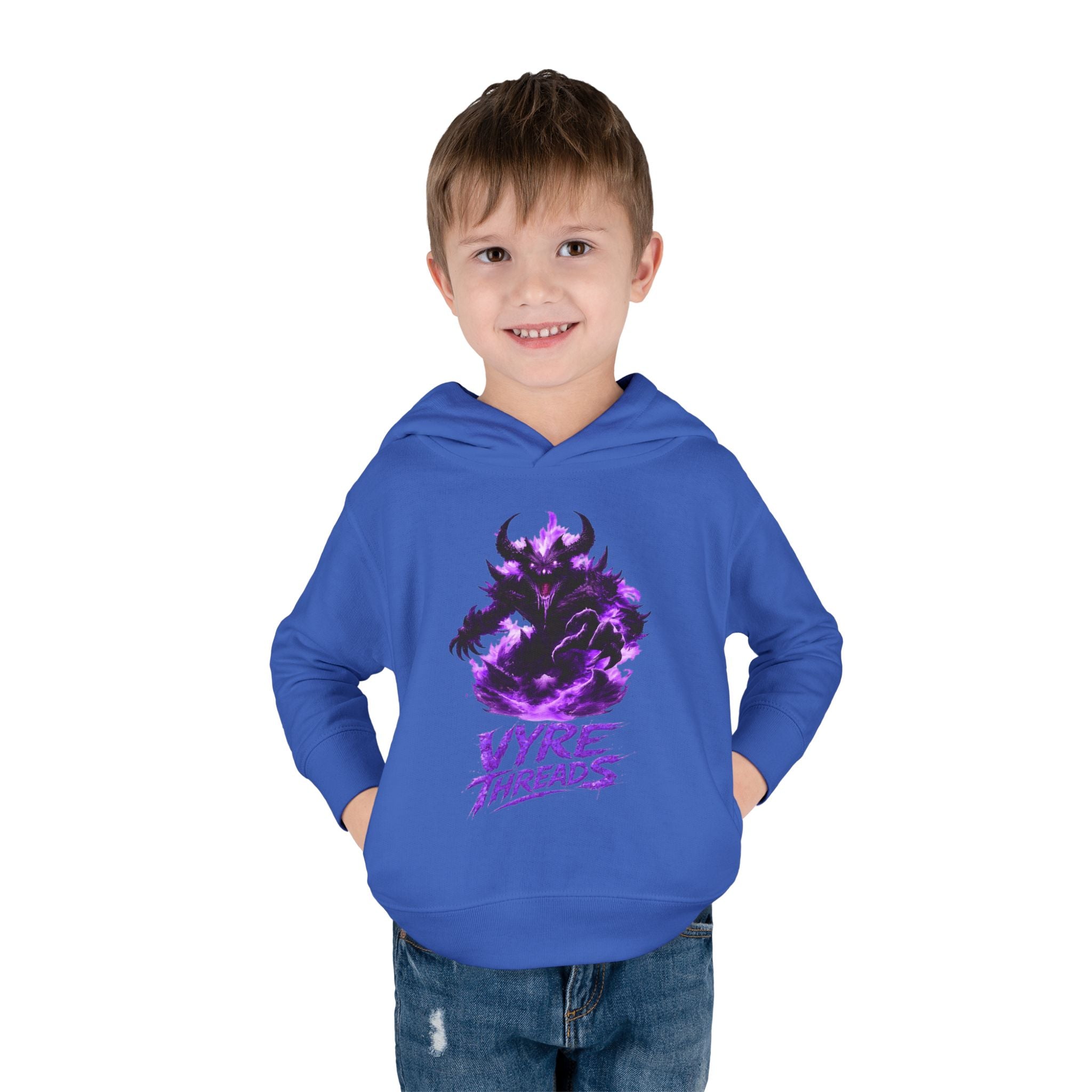 Toddler Hoodie — Purple Shadow Monster 'Vyre Threads' Graphic Pullover