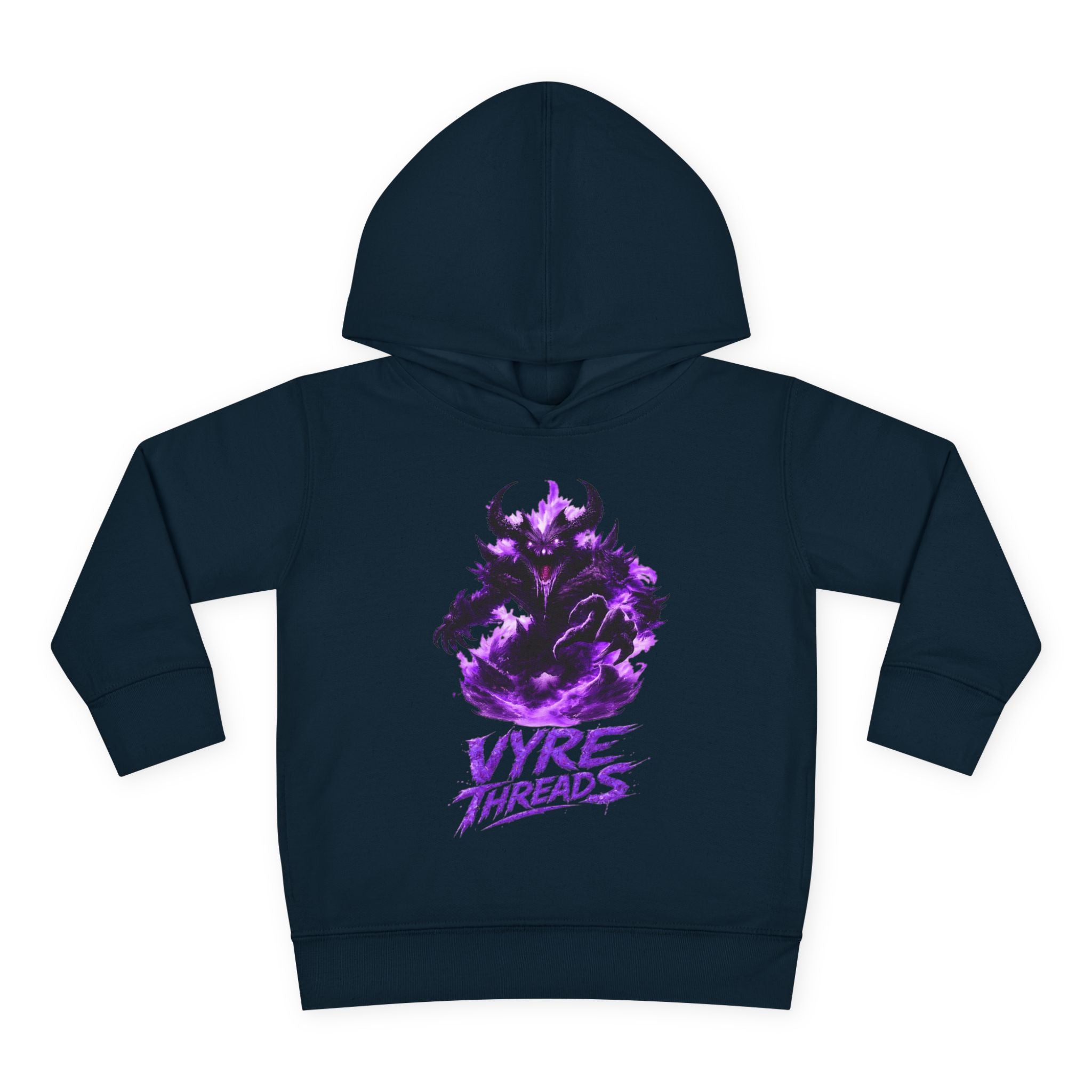 Toddler Hoodie — Purple Shadow Monster 'Vyre Threads' Graphic Pullover