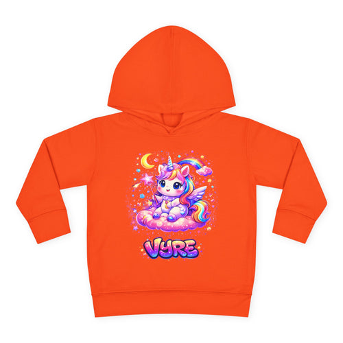 Cute Rainbow Unicorn Toddler Hoodie — "Vore" Graphic Pullover