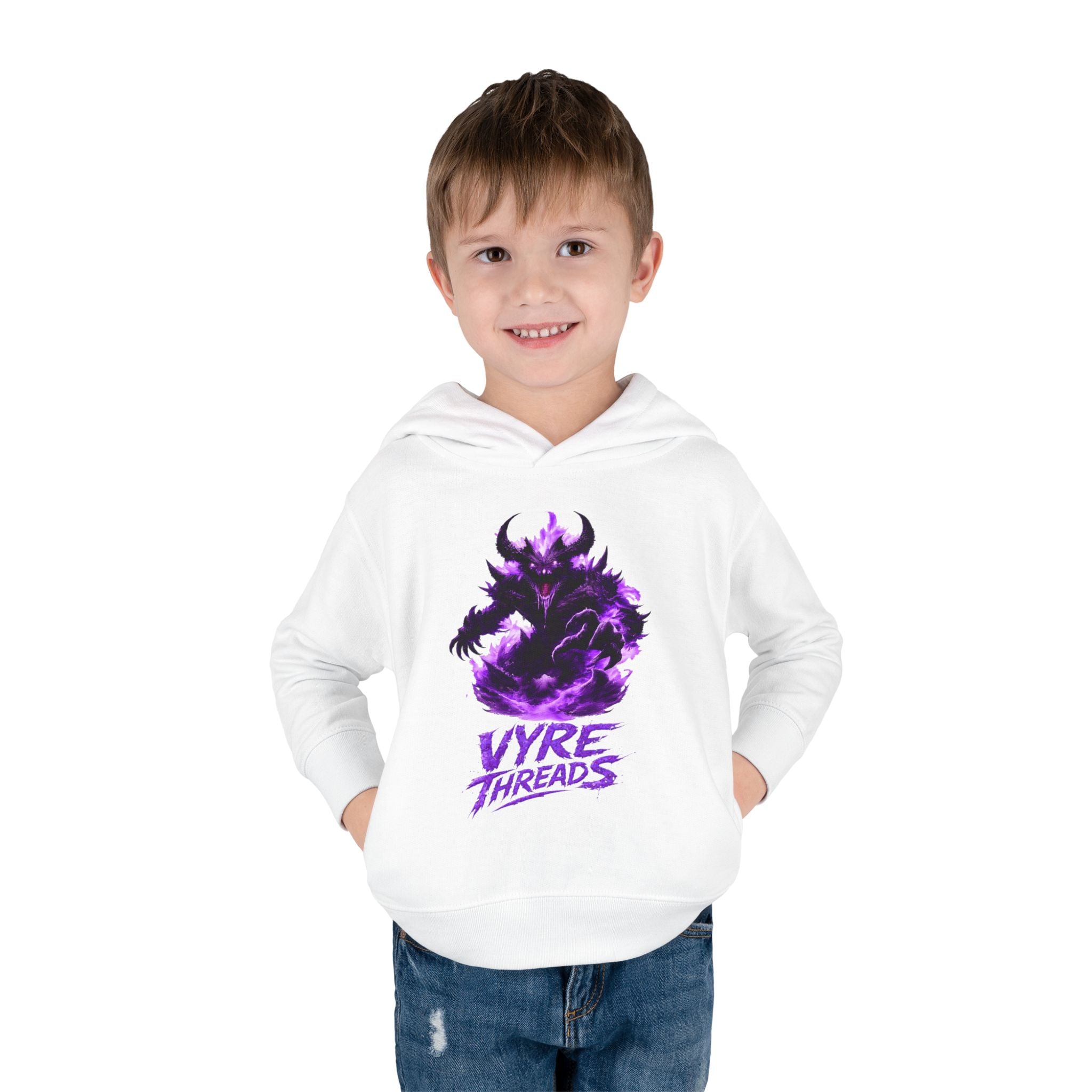 Toddler Hoodie — Purple Shadow Monster 'Vyre Threads' Graphic Pullover