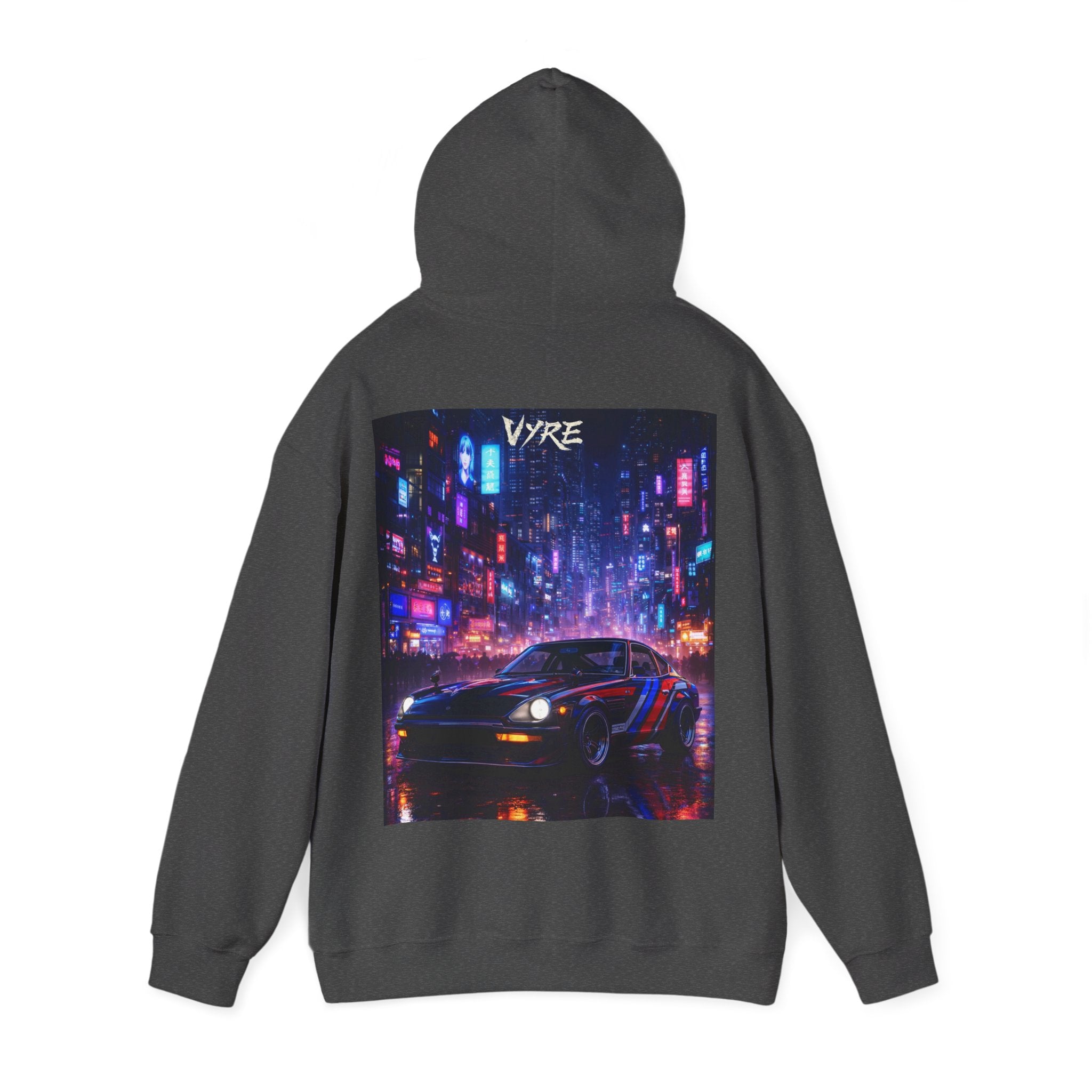 VYRE Cybercity Retro Hoodie — Hype Streetwear Cyberpunk Pullover