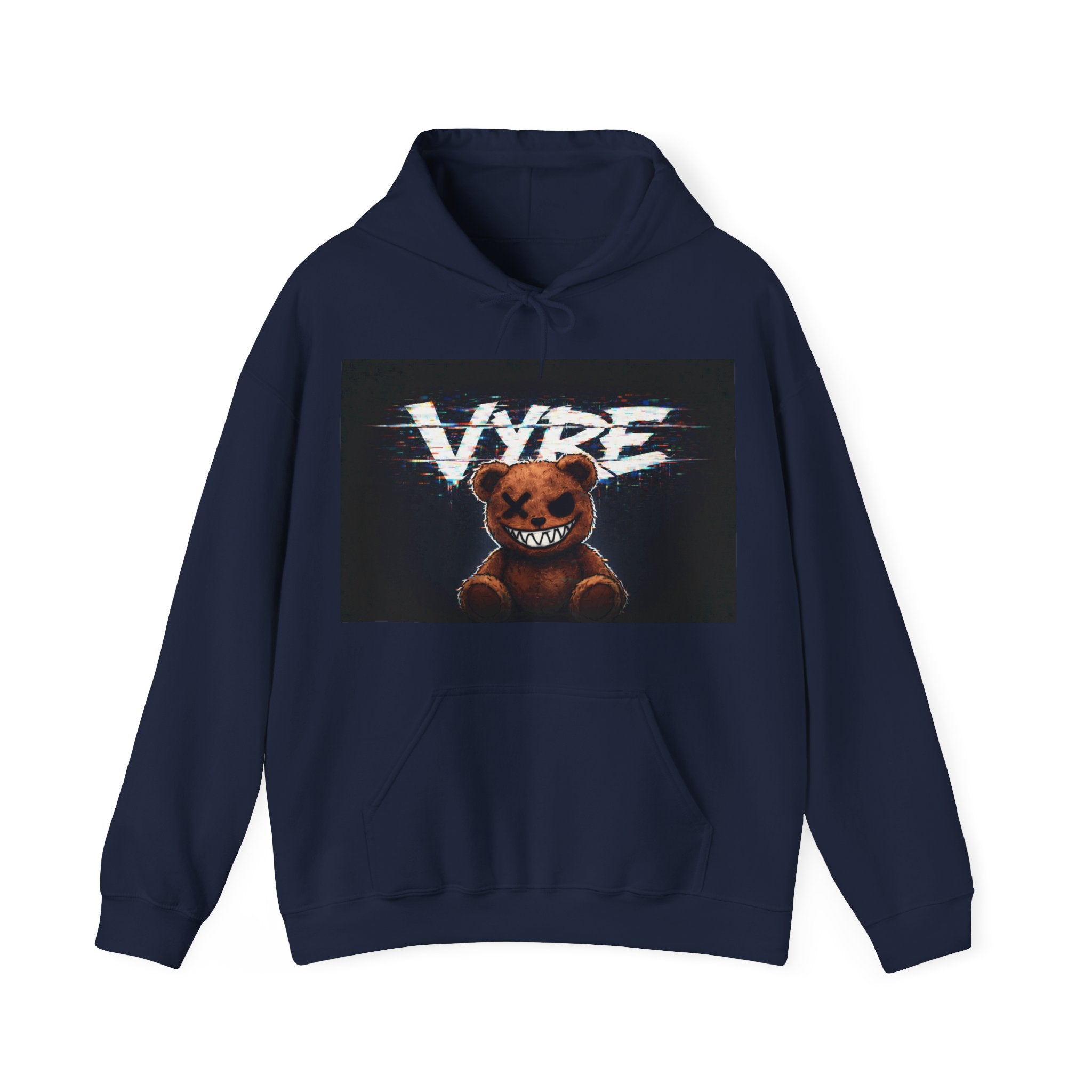 Psychotic Teddy Glitch Hoodie — Vyre Glitched Hype Sweatshirt