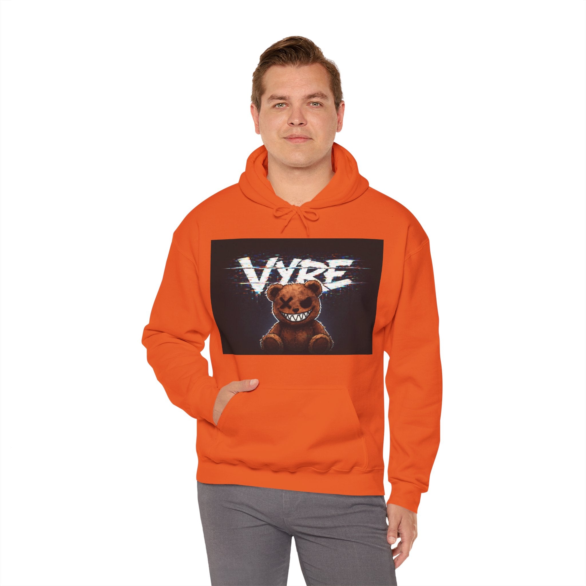Psychotic Teddy Glitch Hoodie — Vyre Glitched Hype Sweatshirt