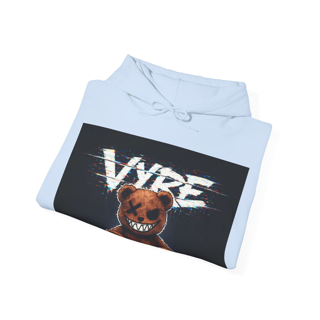 Psychotic Teddy Glitch Hoodie — Vyre Glitched Hype Sweatshirt
