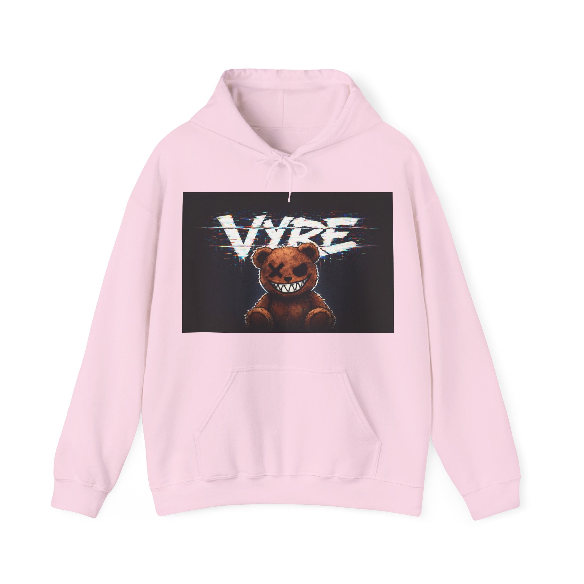 Psychotic Teddy Glitch Hoodie — Vyre Glitched Hype Sweatshirt