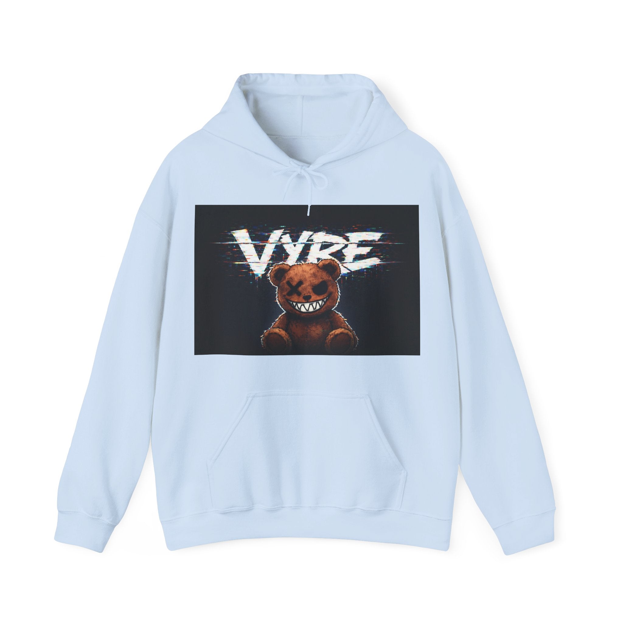 Psychotic Teddy Glitch Hoodie — Vyre Glitched Hype Sweatshirt