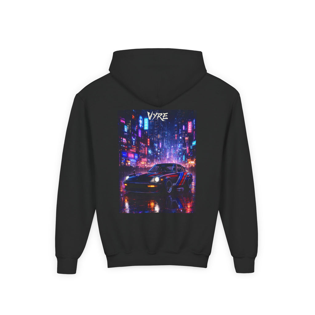 VYRE Cybercity Retro Kids Hoodie — Youth Cyberpunk Streetwear