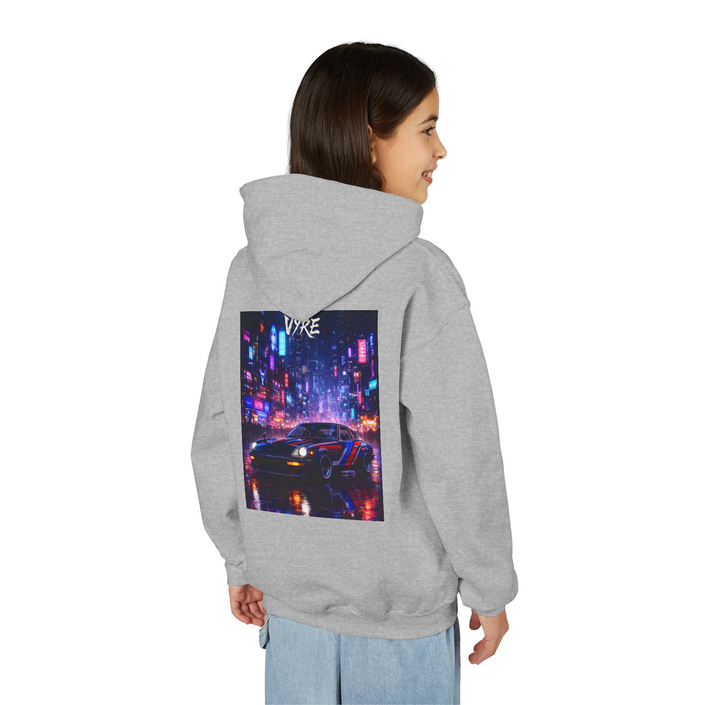 VYRE Cybercity Retro Kids Hoodie — Youth Cyberpunk Streetwear