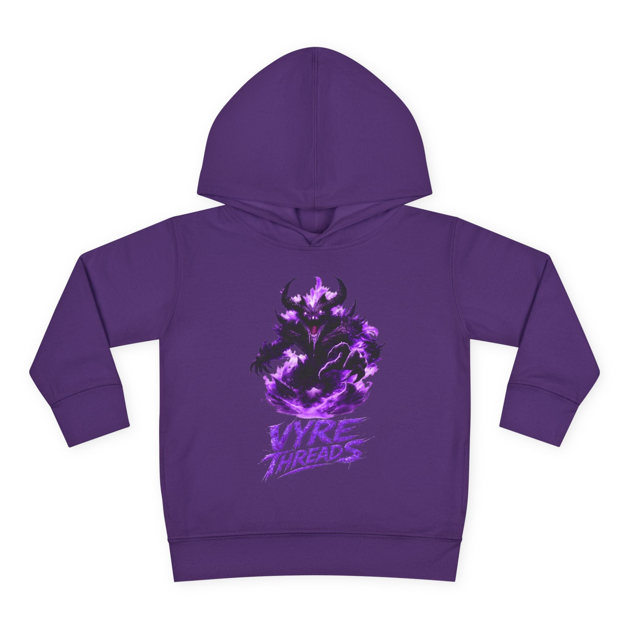 Toddler Hoodie — Purple Shadow Monster 'Vyre Threads' Graphic Pullover