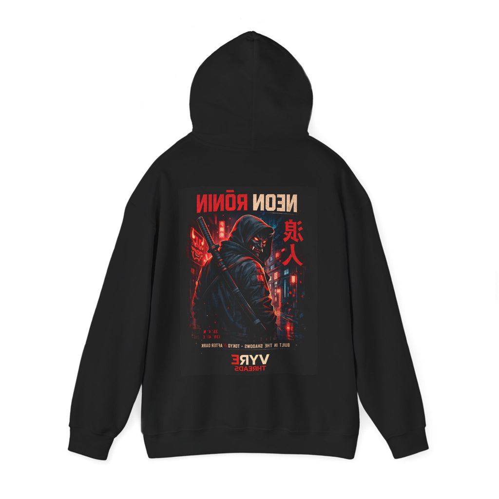 Hoodie — 'Neon Ronin' Cyberpunk Samurai Graphic Hoodie