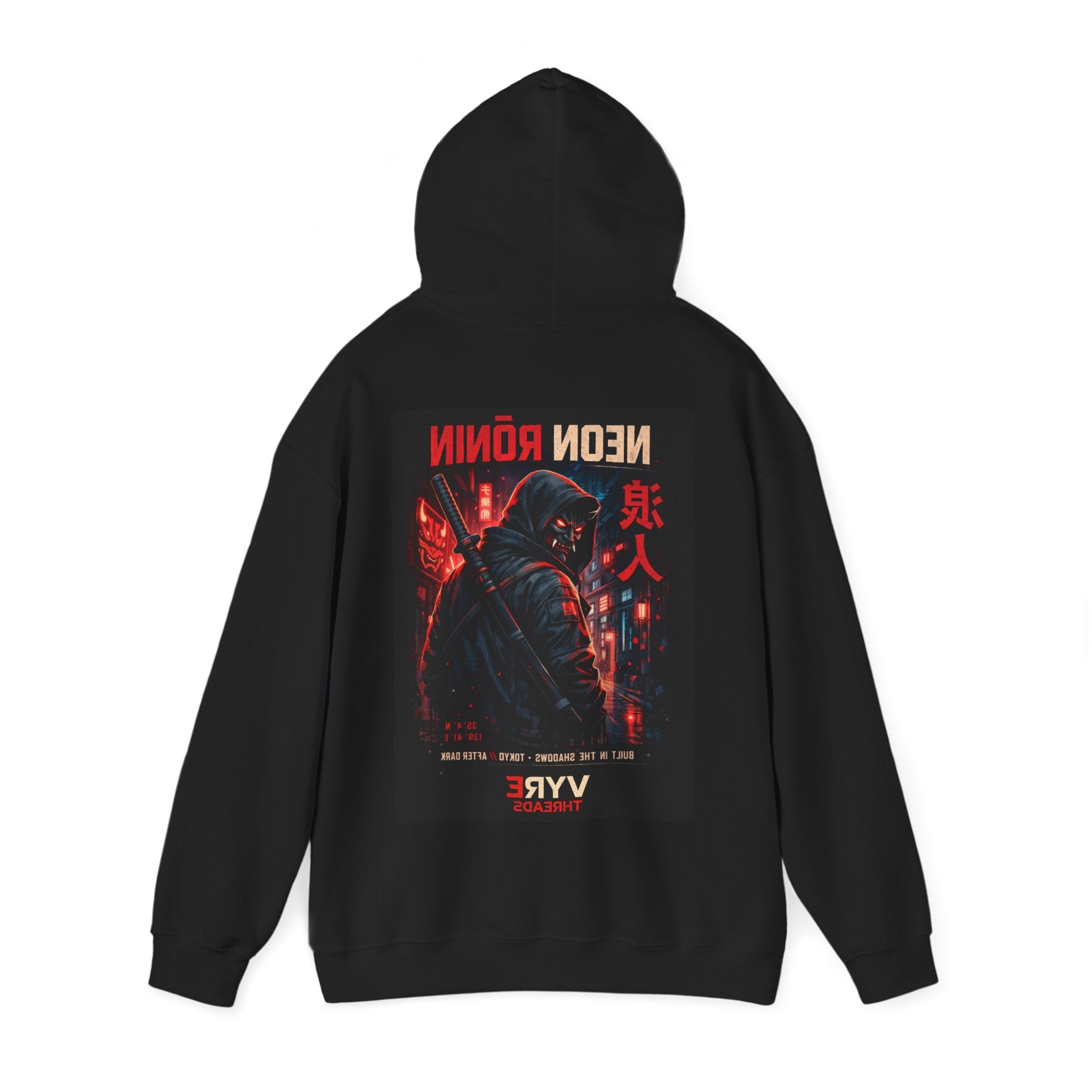 Hoodie — 'Neon Ronin' Cyberpunk Samurai Graphic Hoodie