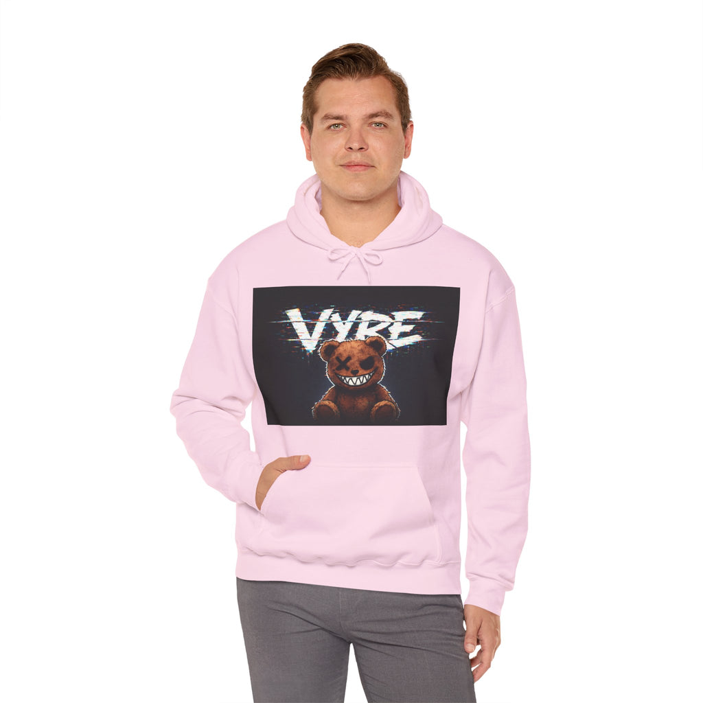Psychotic Teddy Glitch Hoodie — Vyre Glitched Hype Sweatshirt