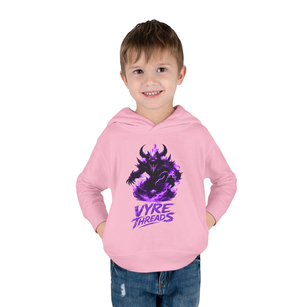 Toddler Hoodie — Purple Shadow Monster 'Vyre Threads' Graphic Pullover
