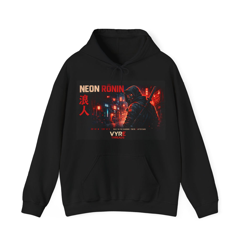 Hoodie — 'Neon Ronin' Cyberpunk Samurai Graphic Hoodie
