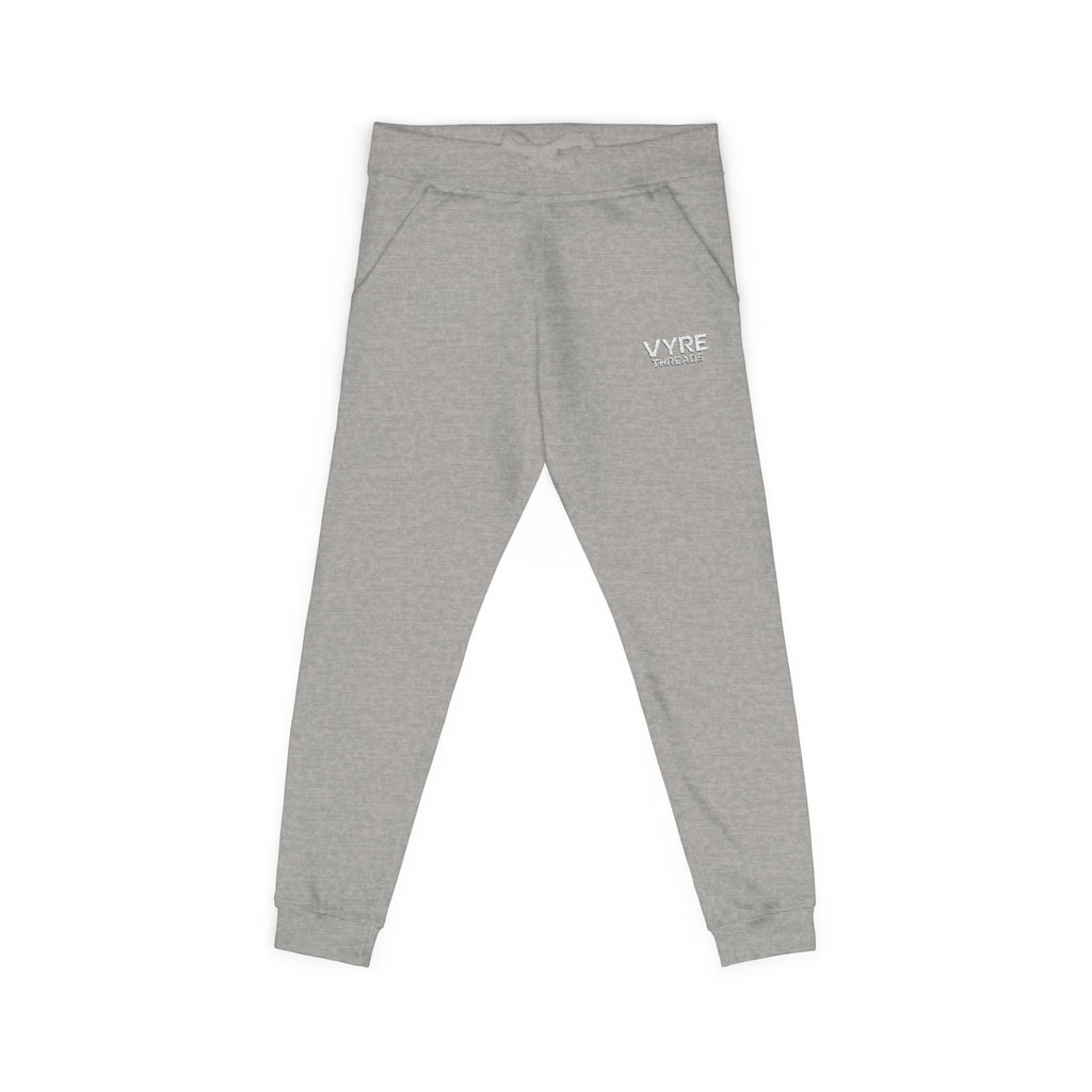 Embroidered VYRE Threads Fleece Sweatpants — Cozy Grey Joggers