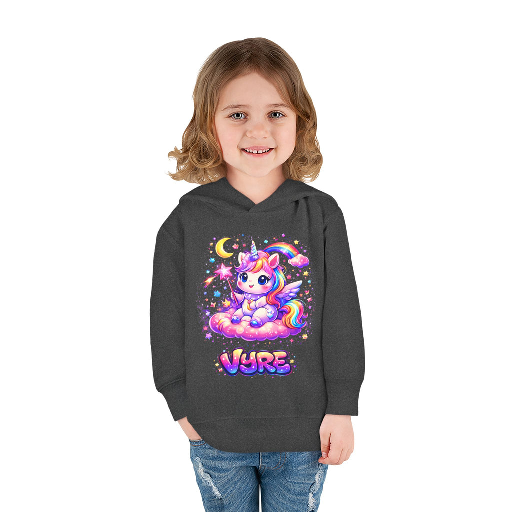 Cute Rainbow Unicorn Toddler Hoodie — "Vore" Graphic Pullover