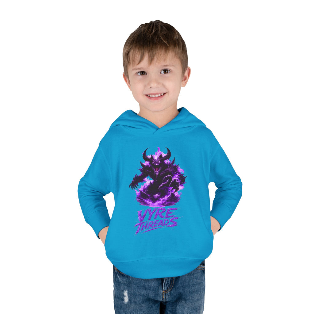 Toddler Hoodie — Purple Shadow Monster 'Vyre Threads' Graphic Pullover