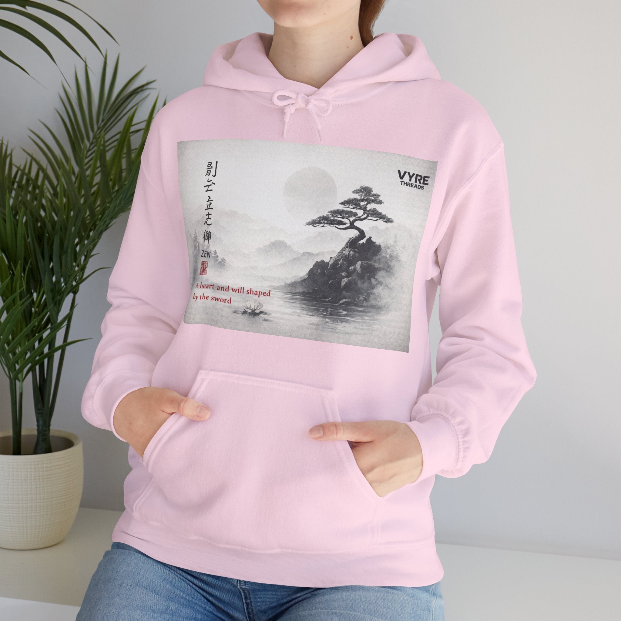 VYRE Kanji Zen Hoodie — Chill Japanese Calligraphy Streetwear