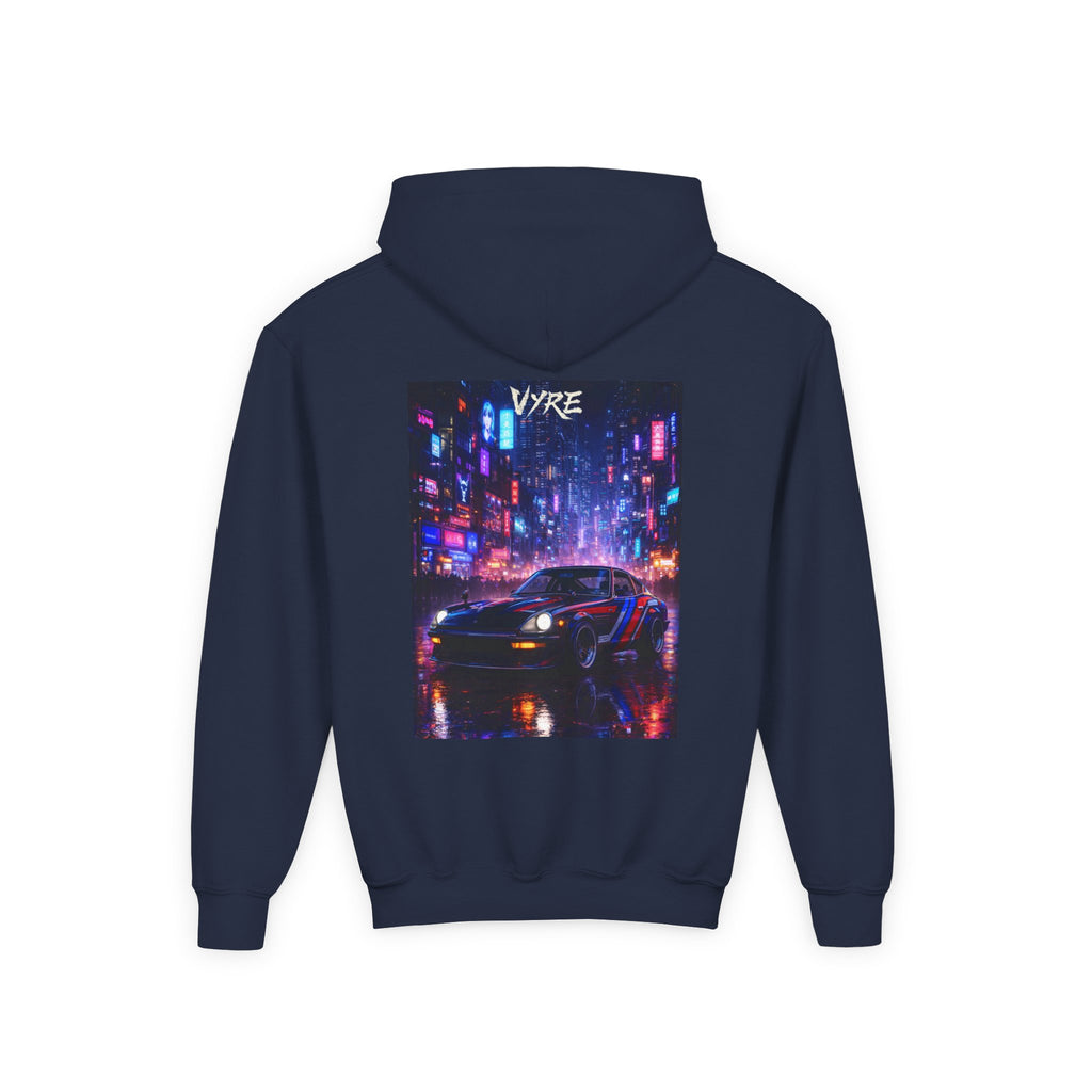 VYRE Cybercity Retro Kids Hoodie — Youth Cyberpunk Streetwear