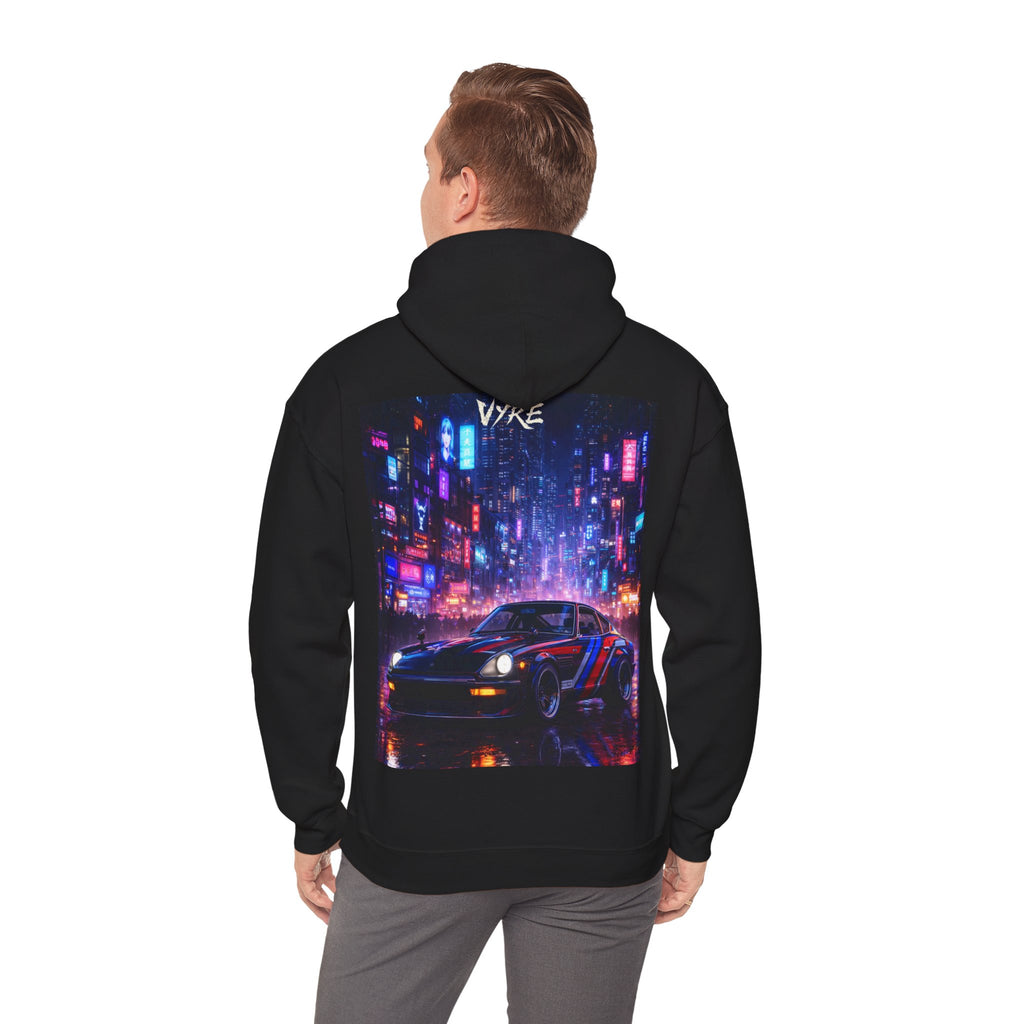 VYRE Cybercity Retro Hoodie — Hype Streetwear Cyberpunk Pullover