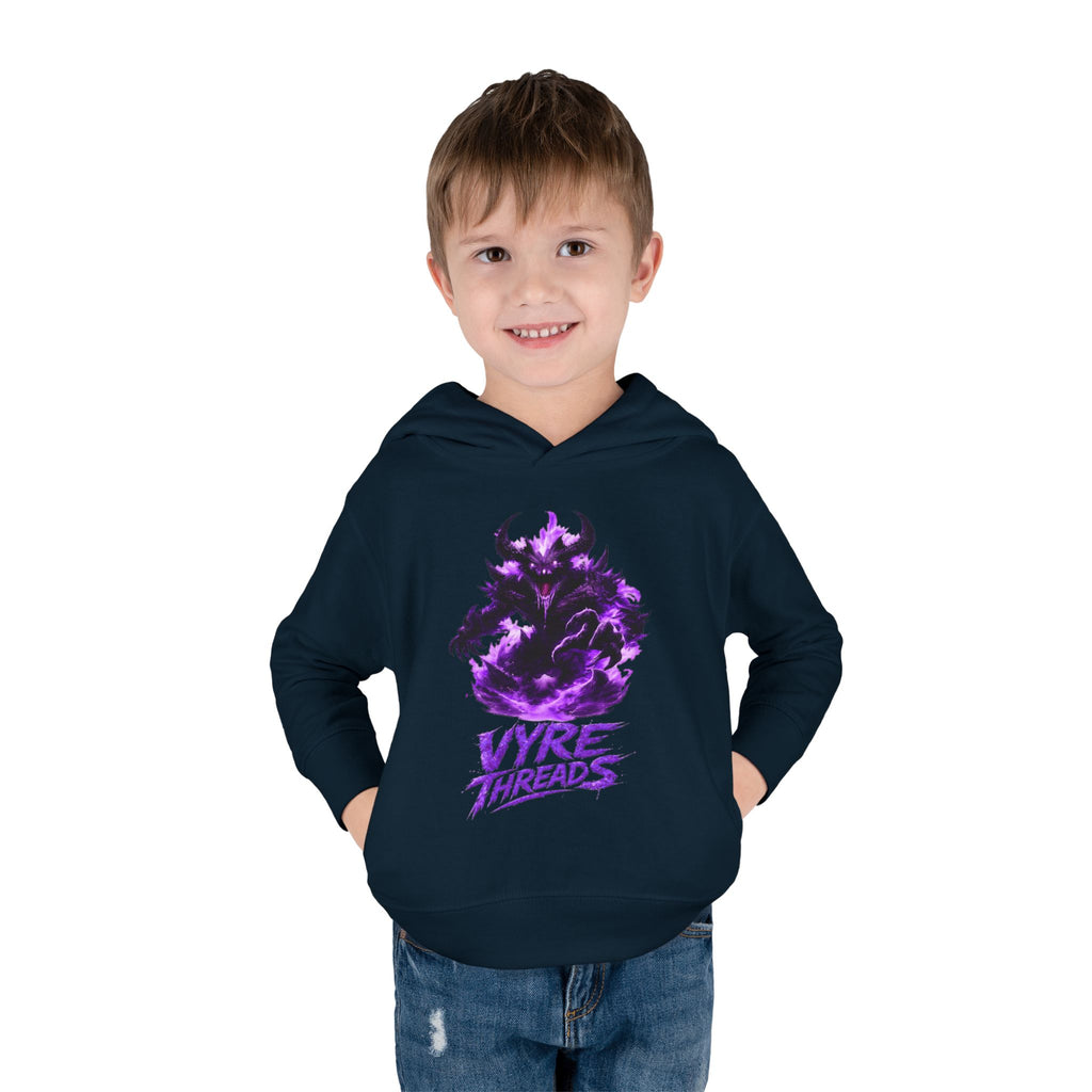 Toddler Hoodie — Purple Shadow Monster 'Vyre Threads' Graphic Pullover