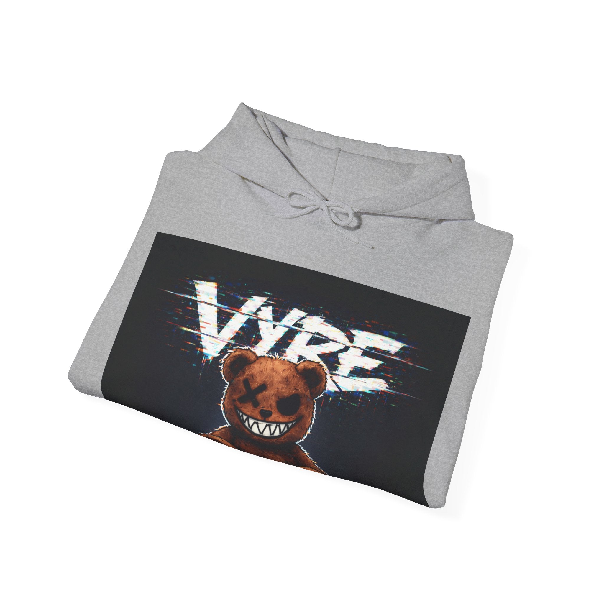 Psychotic Teddy Glitch Hoodie — Vyre Glitched Hype Sweatshirt