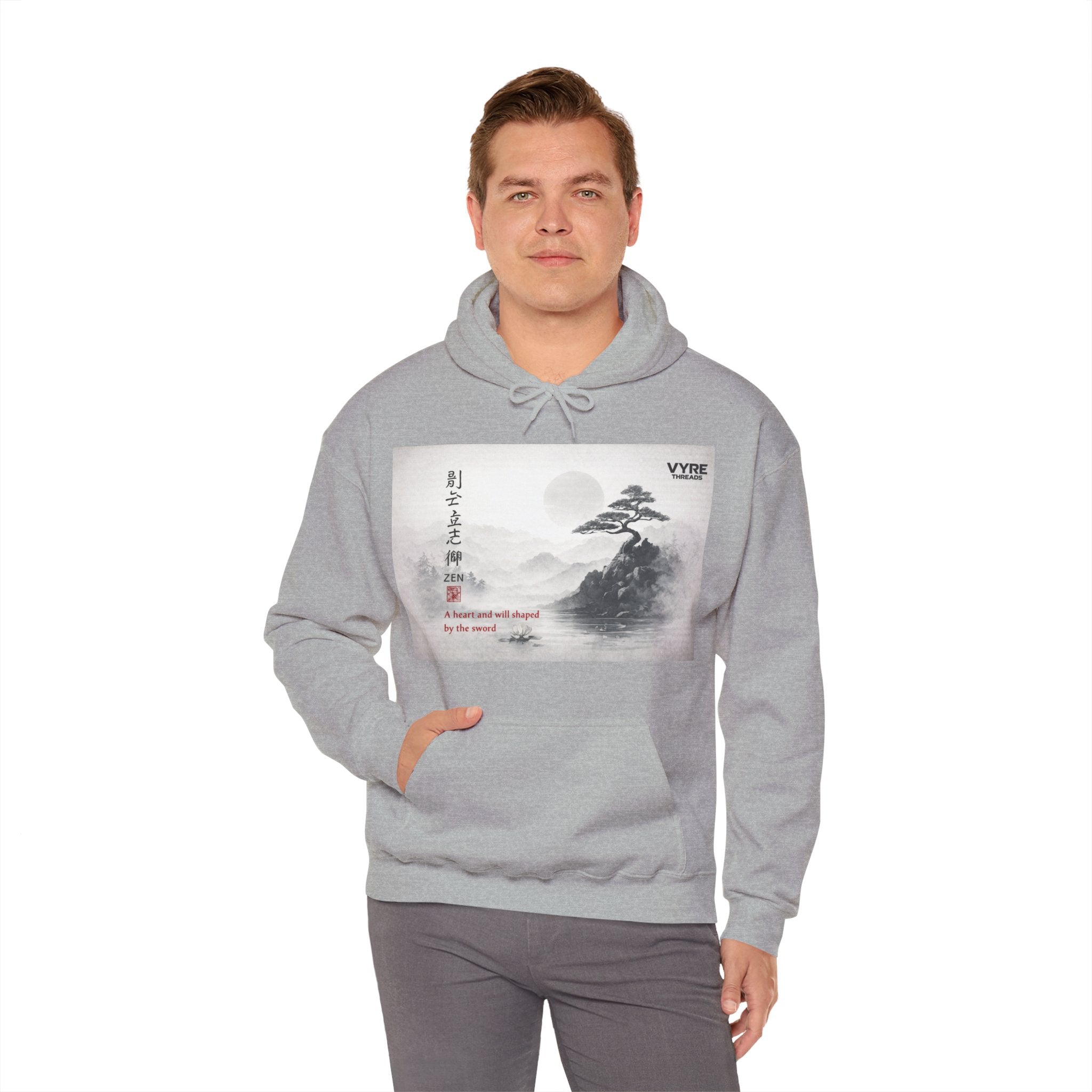 VYRE Kanji Zen Hoodie — Chill Japanese Calligraphy Streetwear
