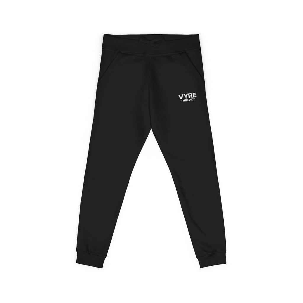 Embroidered VYRE Threads Fleece Sweatpants — Cozy Grey Joggers