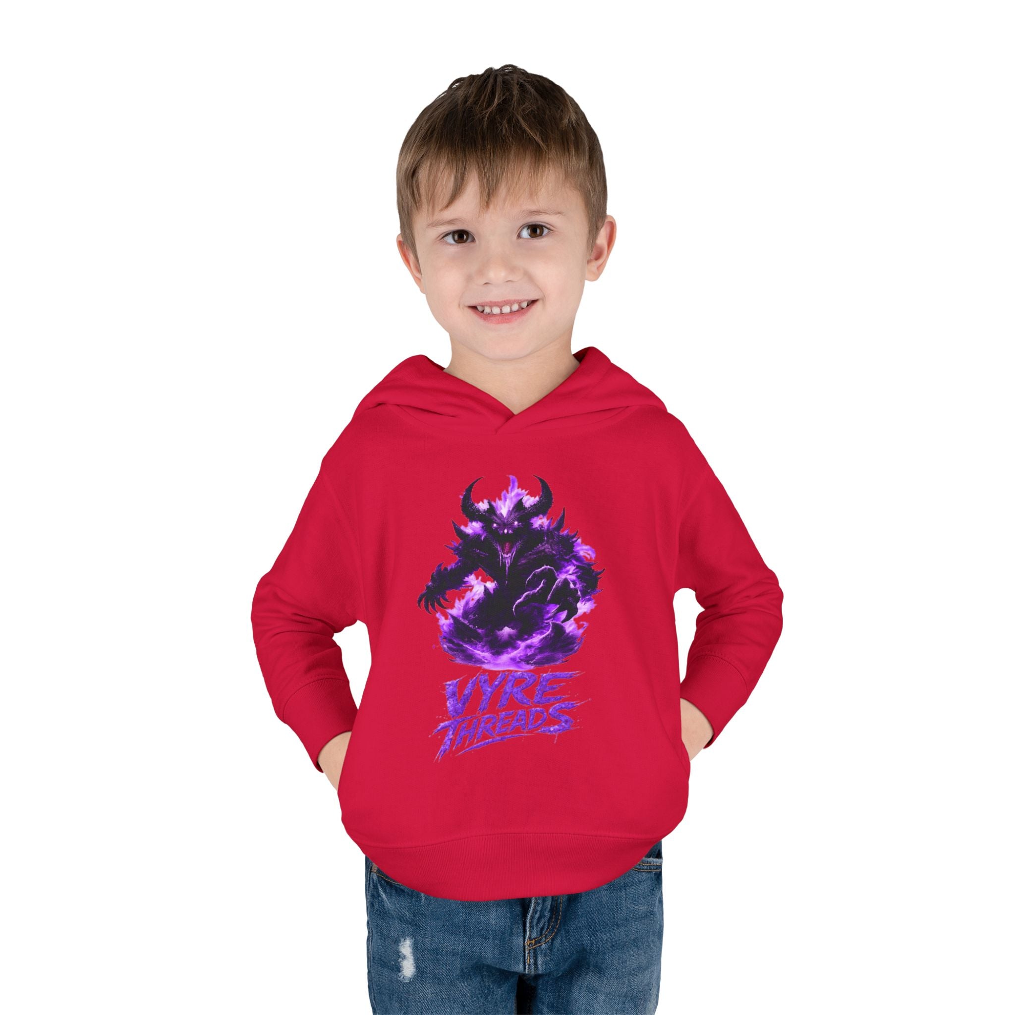 Toddler Hoodie — Purple Shadow Monster 'Vyre Threads' Graphic Pullover