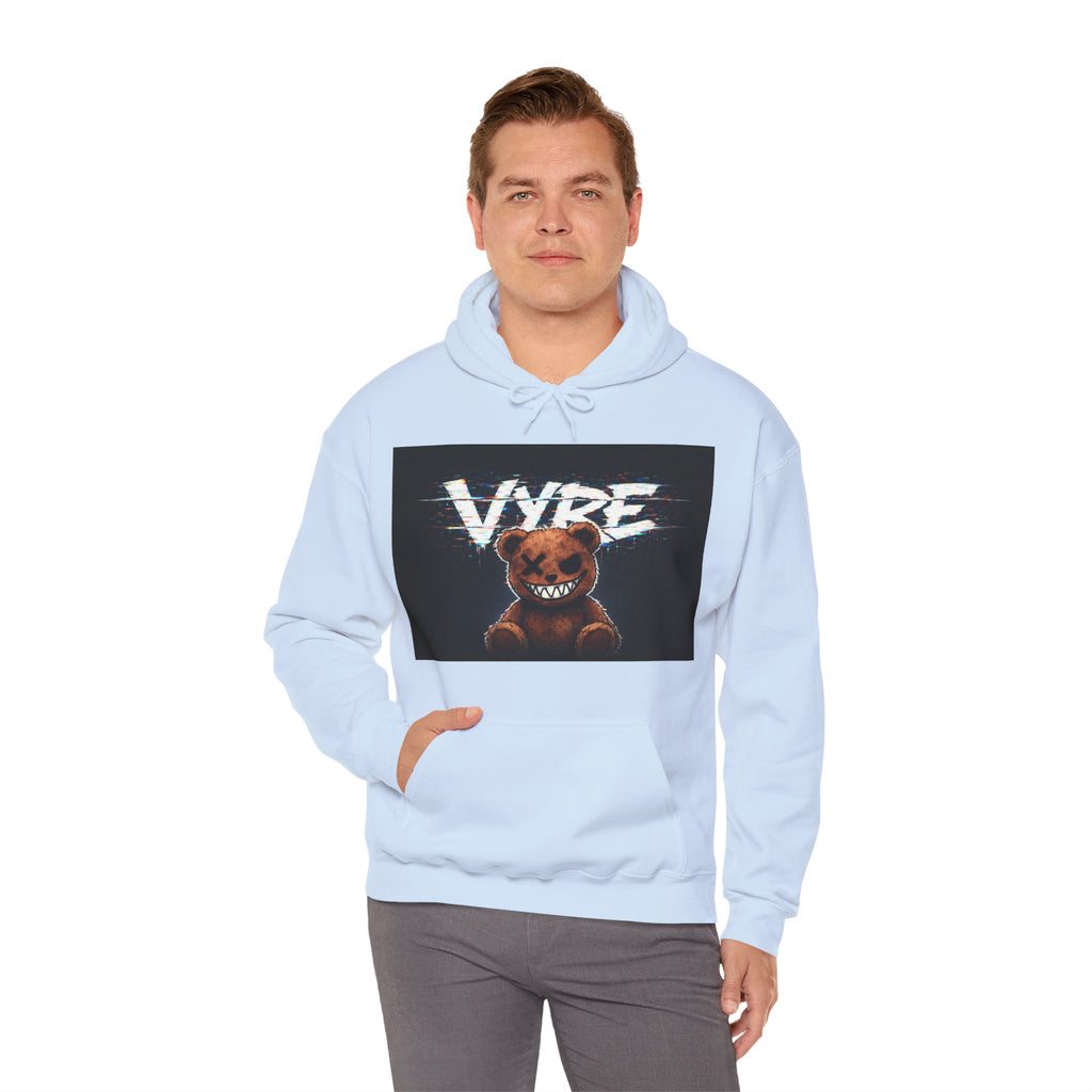 Psychotic Teddy Glitch Hoodie — Vyre Glitched Hype Sweatshirt