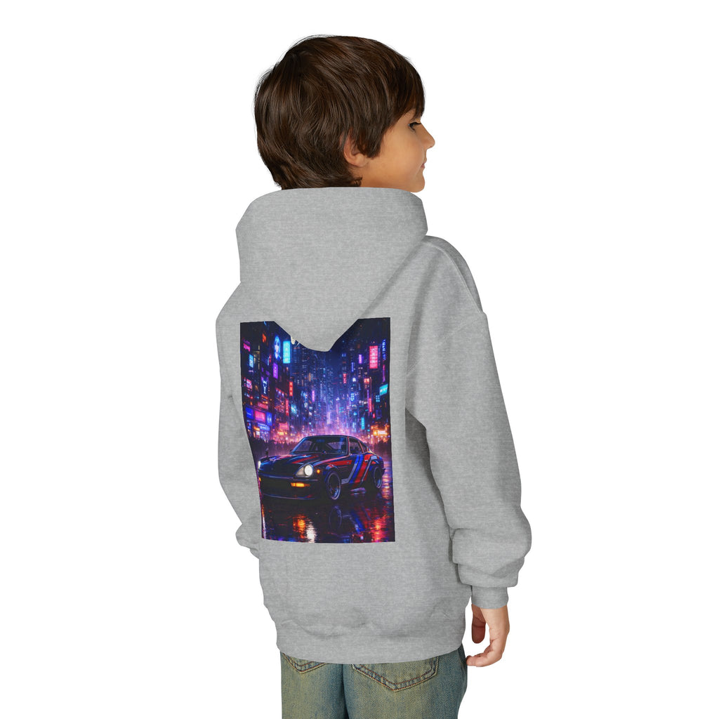 VYRE Cybercity Retro Kids Hoodie — Youth Cyberpunk Streetwear
