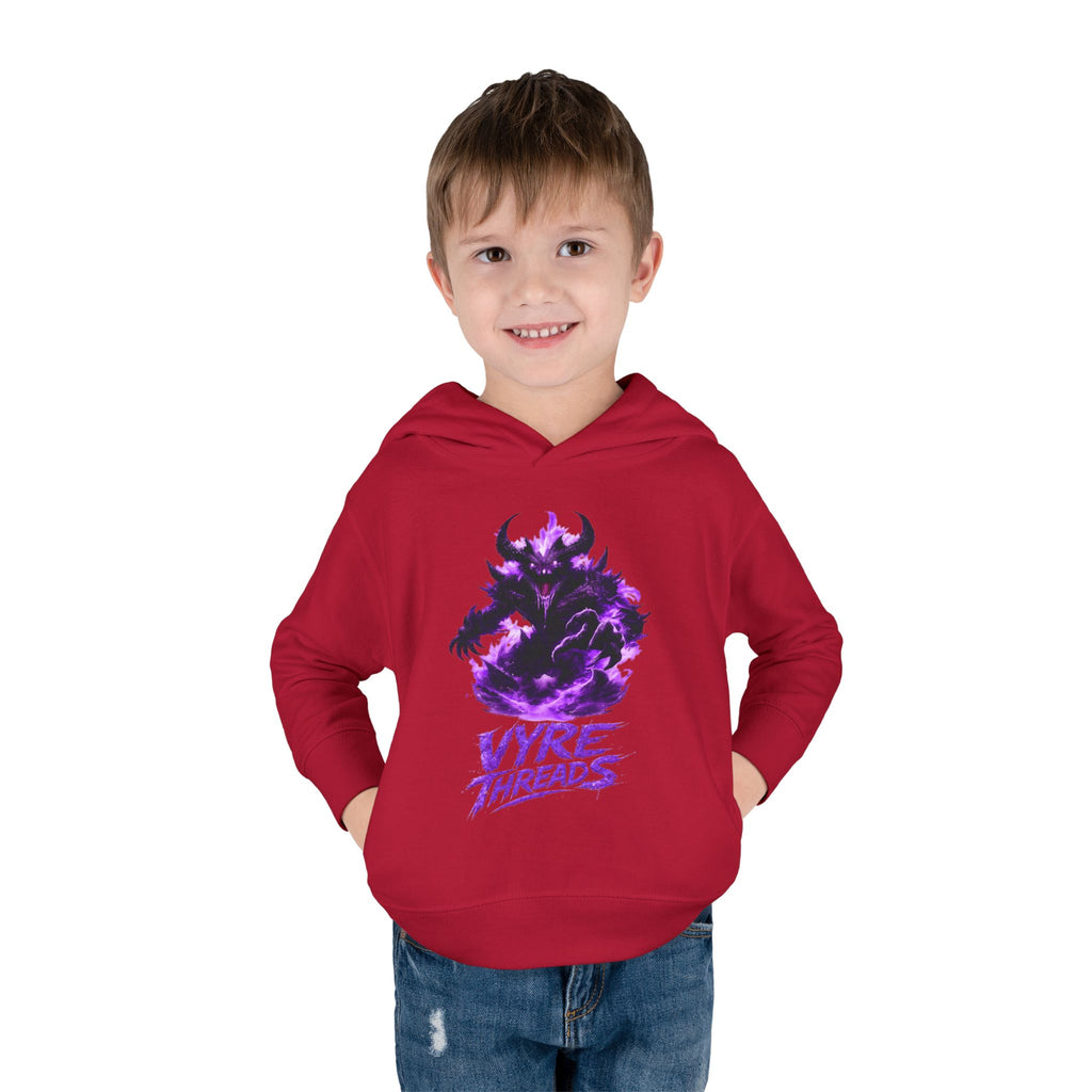 Toddler Hoodie — Purple Shadow Monster 'Vyre Threads' Graphic Pullover