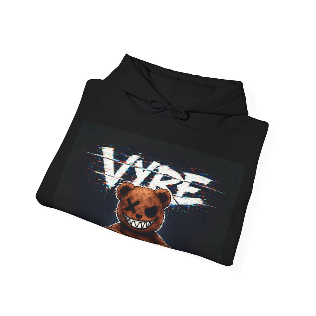 Psychotic Teddy Glitch Hoodie — Vyre Glitched Hype Sweatshirt