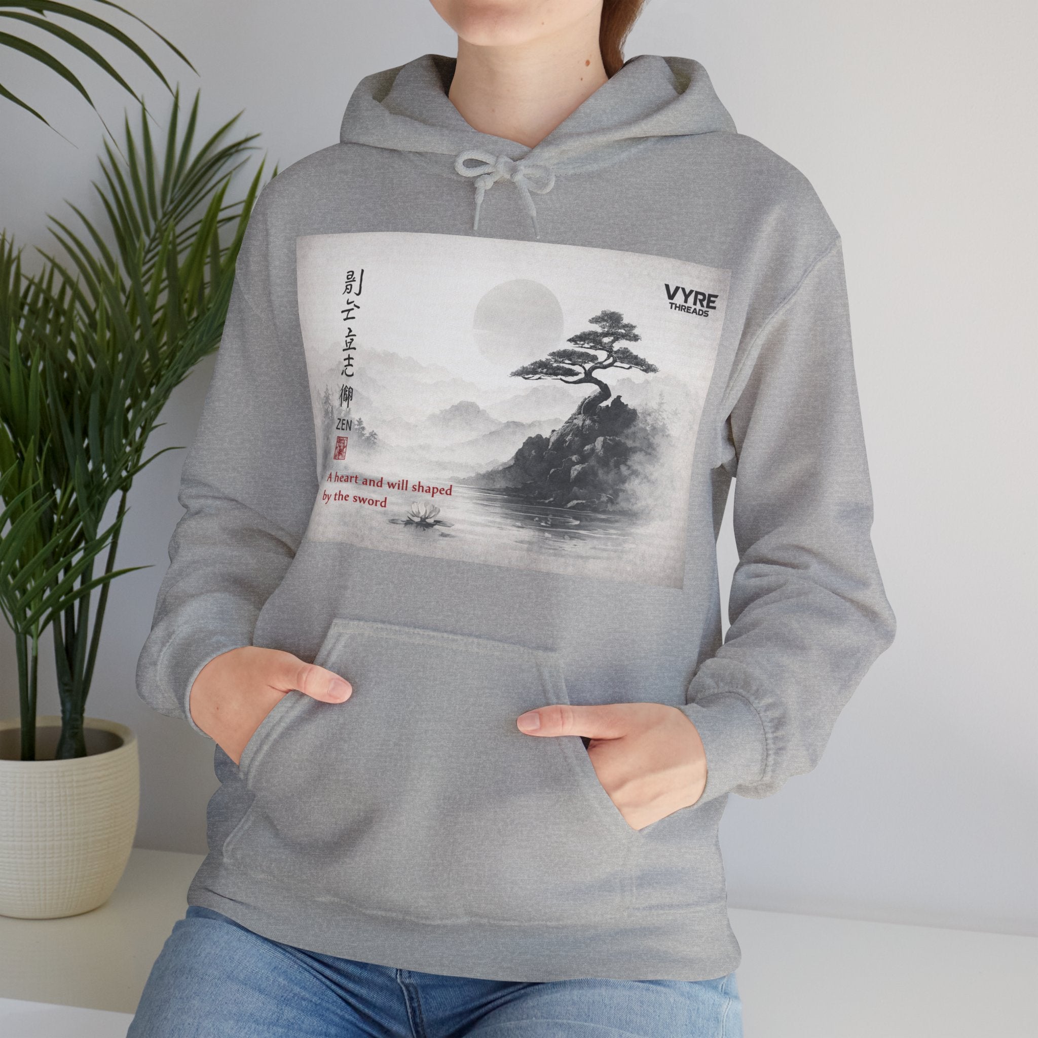 VYRE Kanji Zen Hoodie — Chill Japanese Calligraphy Streetwear