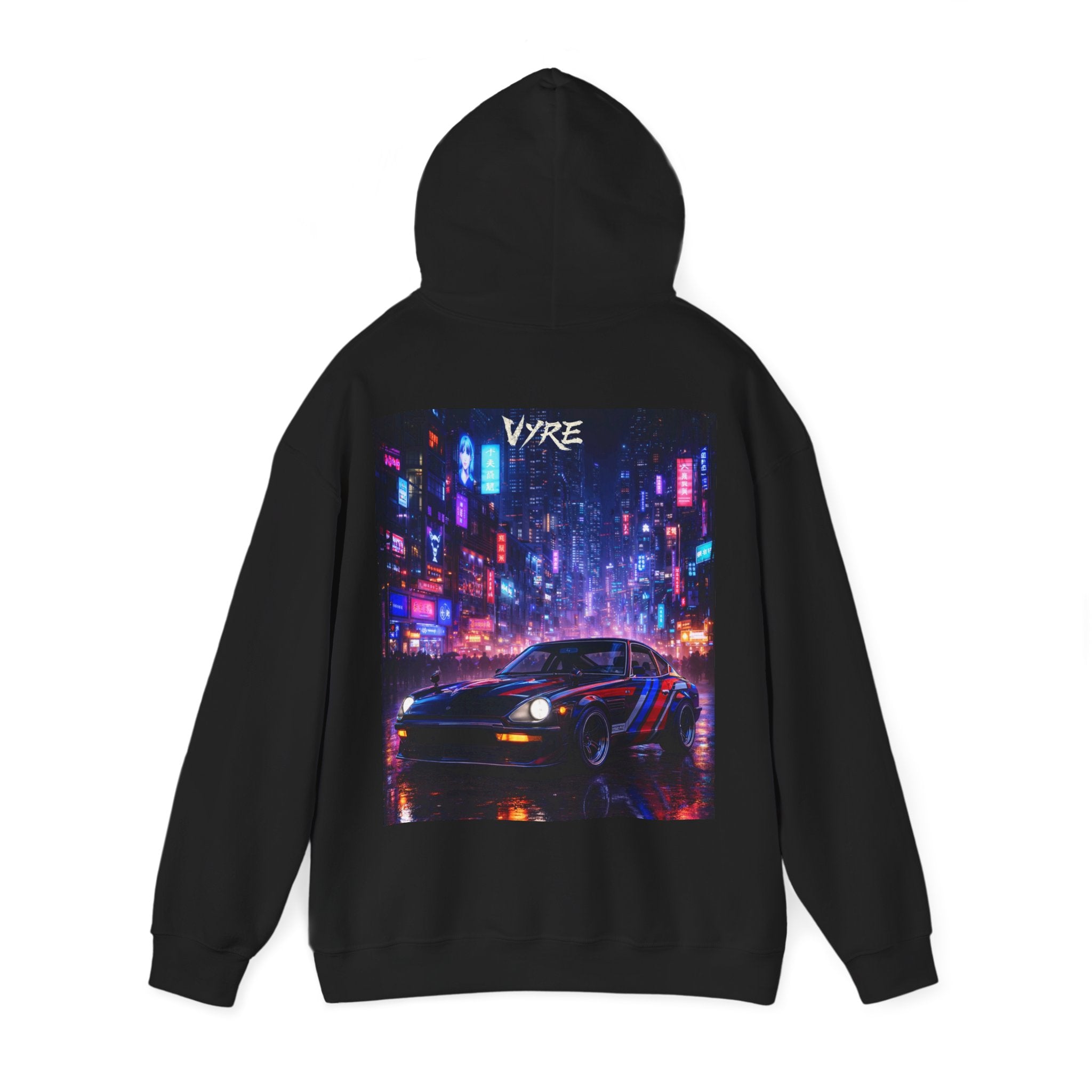 VYRE Cybercity Retro Hoodie — Hype Streetwear Cyberpunk Pullover